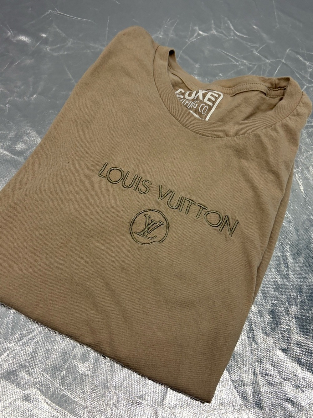 Men's Short Sleeve Logo Tee in Khaki